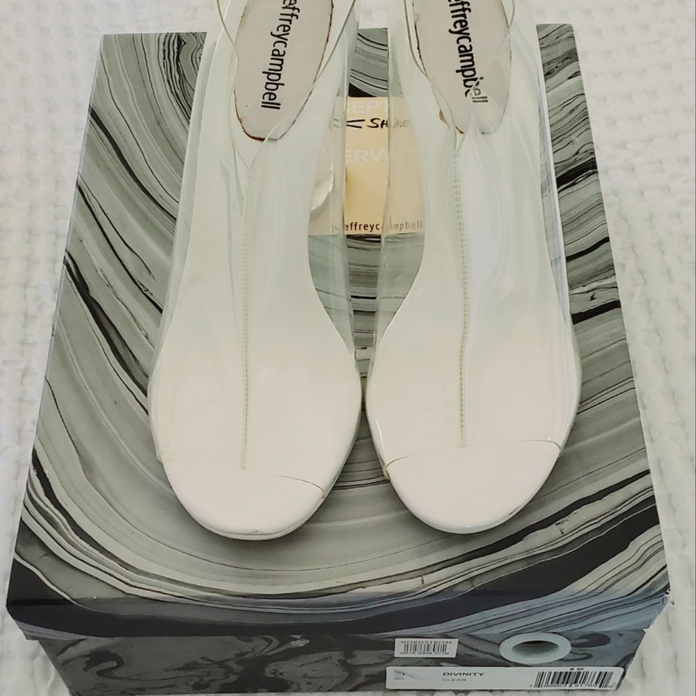 JEFFREY CAMPBELL DIVINITY CLEAR HEELS